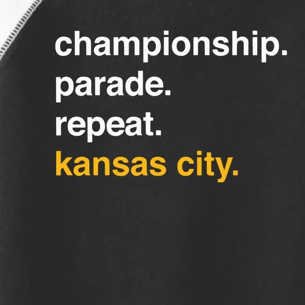 Championship Parade Repeat Kansas City Toddler Fine Jersey T-Shirt