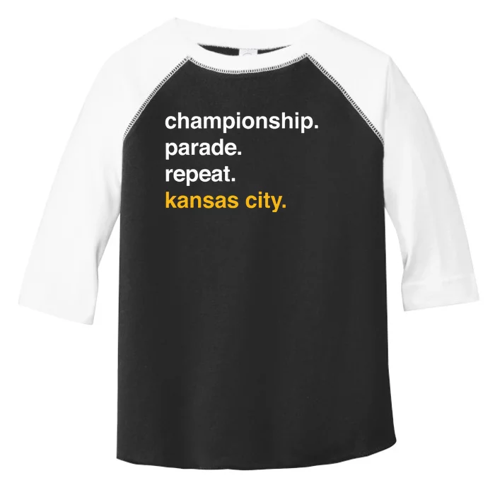 Championship Parade Repeat Kansas City Toddler Fine Jersey T-Shirt