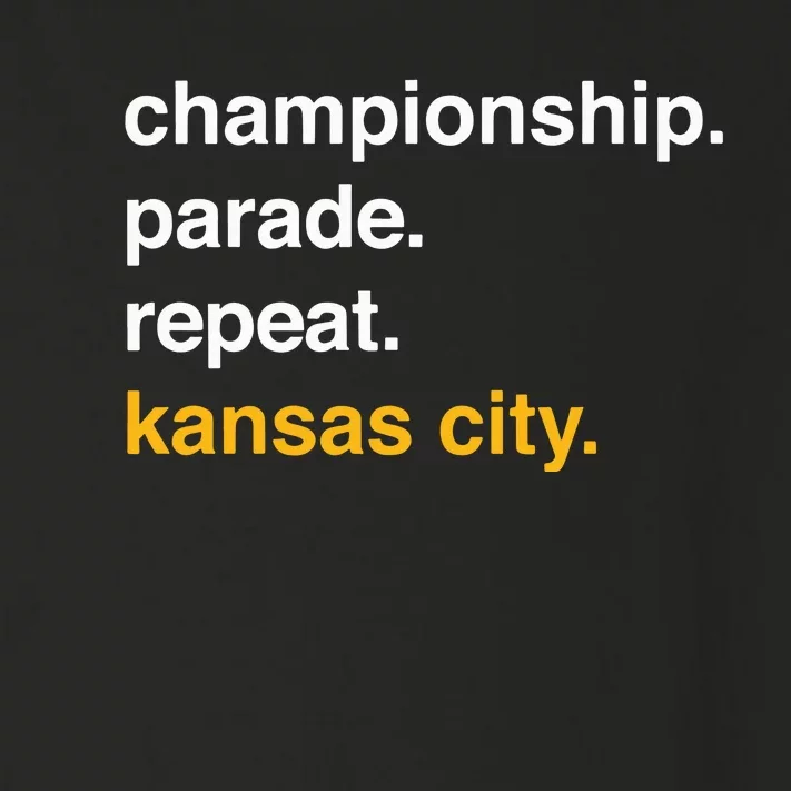 Championship Parade Repeat Kansas City Toddler Long Sleeve Shirt