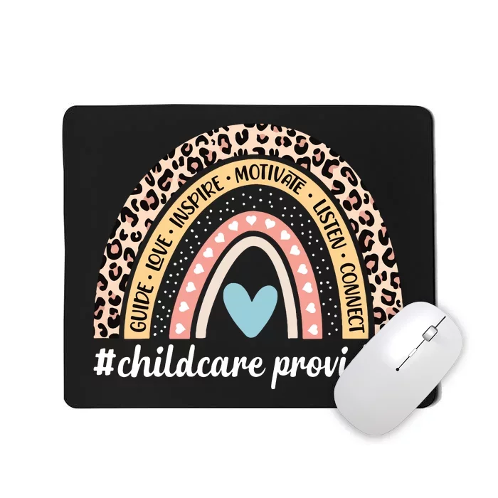 Childcare Provider Rainbow Leopard Daycare Provider Mousepad