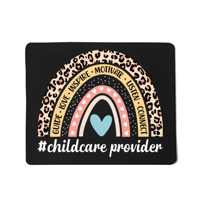 Childcare Provider Rainbow Leopard Daycare Provider Mousepad