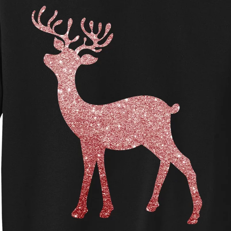 Cute Pink Reindeer Winter Holiday Gift Sweatshirt