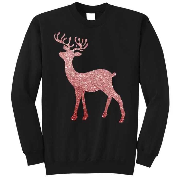 Cute Pink Reindeer Winter Holiday Gift Sweatshirt