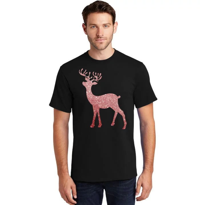 Cute Pink Reindeer Winter Holiday Gift Tall T-Shirt