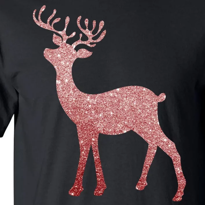 Cute Pink Reindeer Winter Holiday Gift Tall T-Shirt