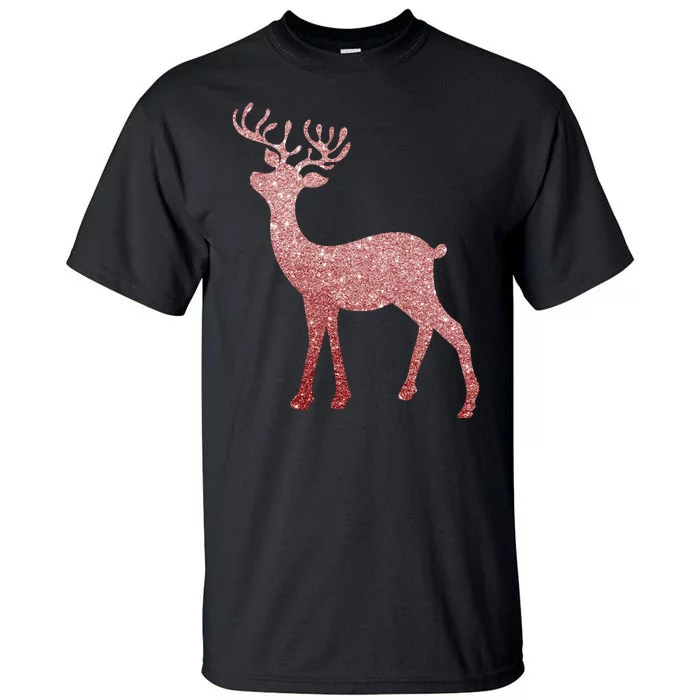 Cute Pink Reindeer Winter Holiday Gift Tall T-Shirt