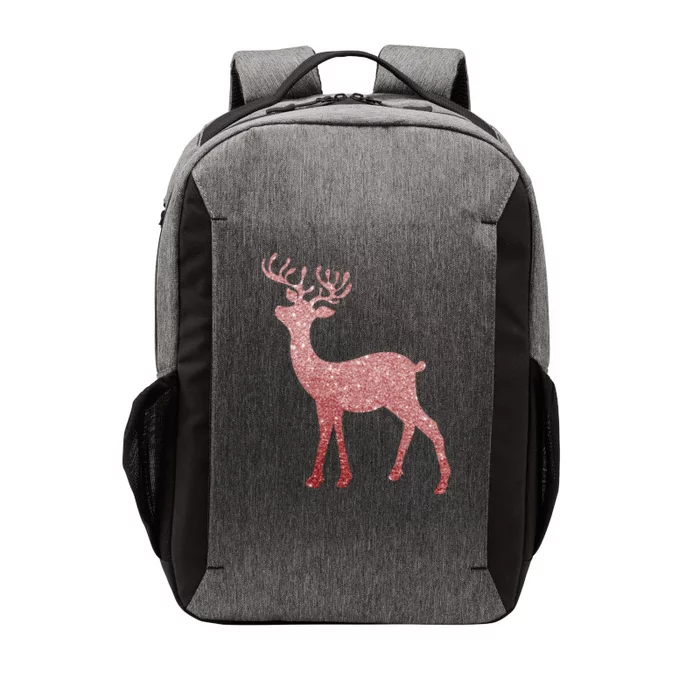 Cute Pink Reindeer Winter Holiday Gift Vector Backpack