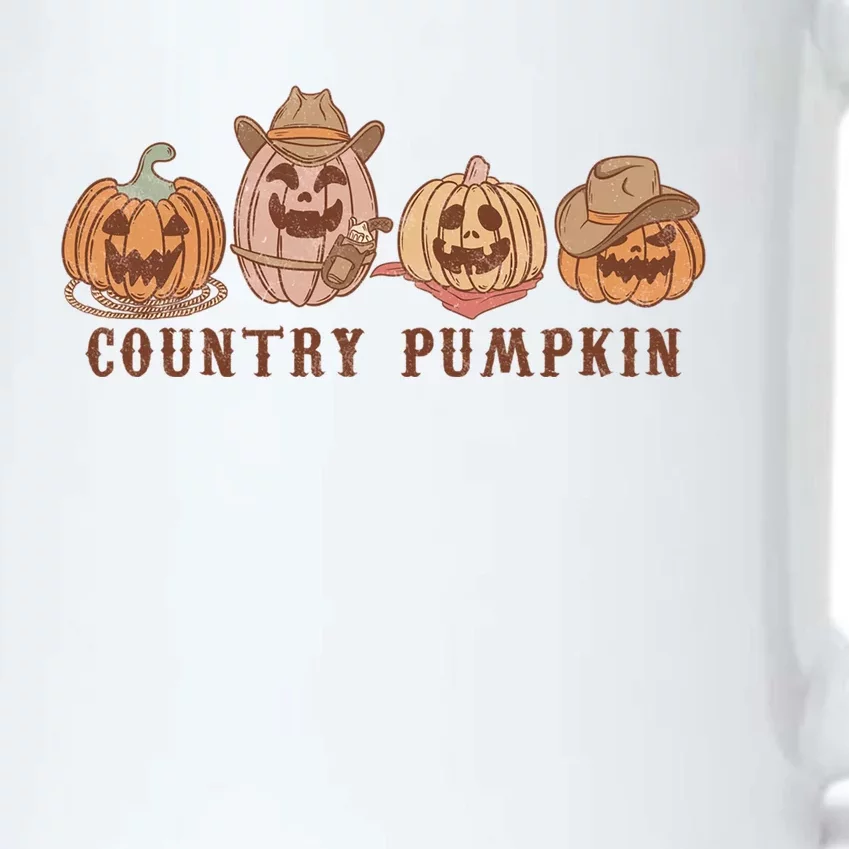 Country Pumpkin Rodeo Western Howdy Southern Halloween Retro Gift Black Color Changing Mug