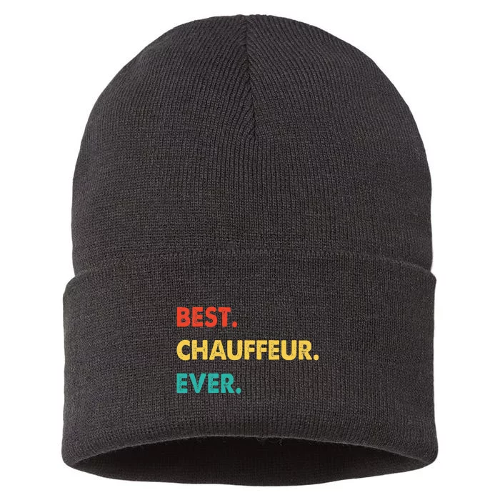 Chauffeur Profession Retro Best Chauffeur Ever Sustainable Knit Beanie