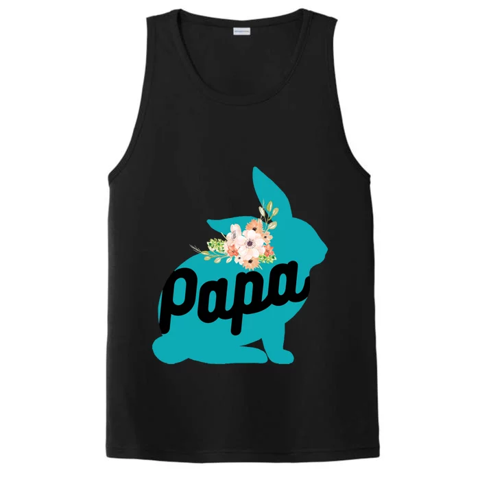 Cute Papa Rabbit Bunny Cool Gift Designs For Pregnancy Gift Meaningful Gift Performance Tank