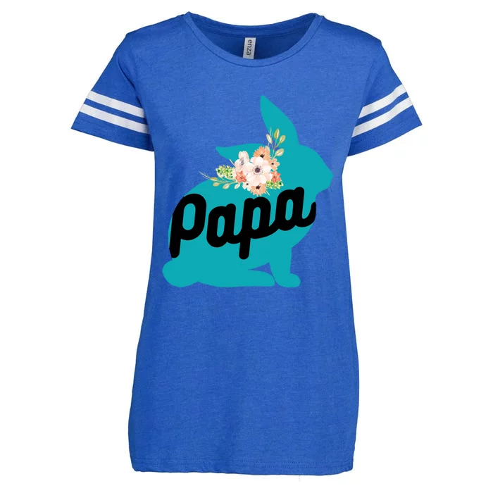 Cute Papa Rabbit Bunny Cool Gift Designs For Pregnancy Gift Meaningful Gift Enza Ladies Jersey Football T-Shirt