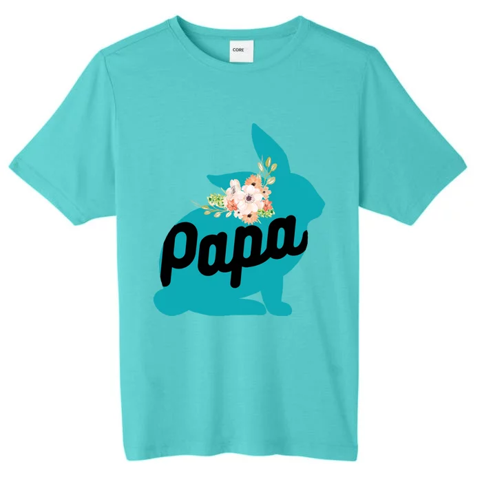 Cute Papa Rabbit Bunny Cool Gift Designs For Pregnancy Gift Meaningful Gift ChromaSoft Performance T-Shirt