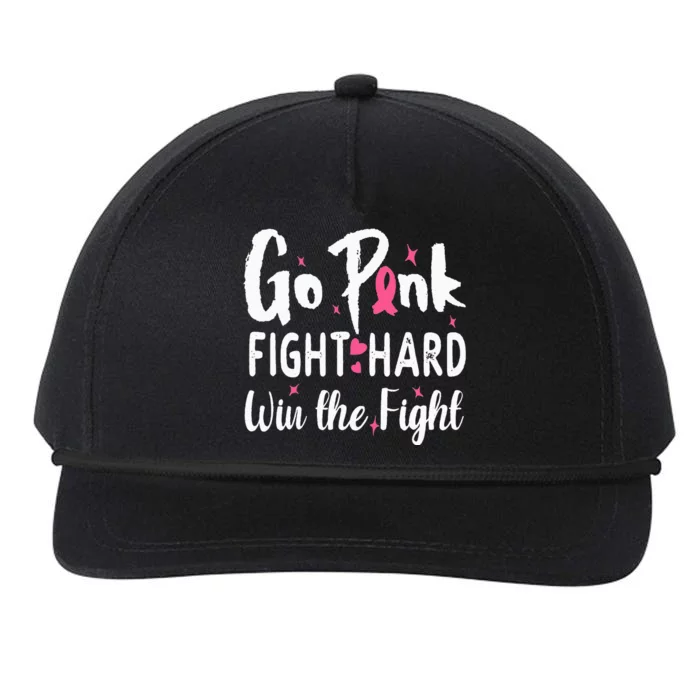 cute pink ribbon breast cancer awareness Snapback Five-Panel Rope Hat