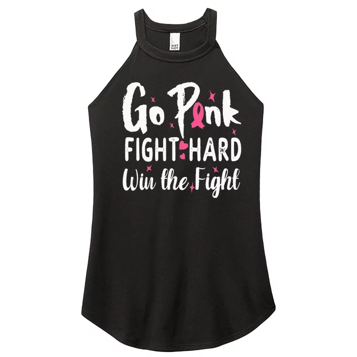 cute pink ribbon breast cancer awareness Women’s Perfect Tri Rocker Tank