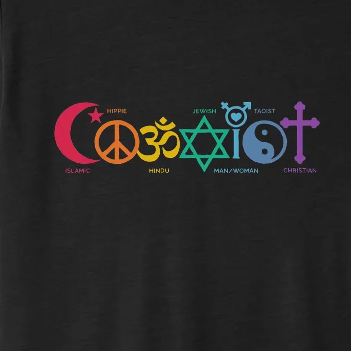 Coexist Peace Religion Equality Rights Humanity Spirituality ChromaSoft Performance T-Shirt