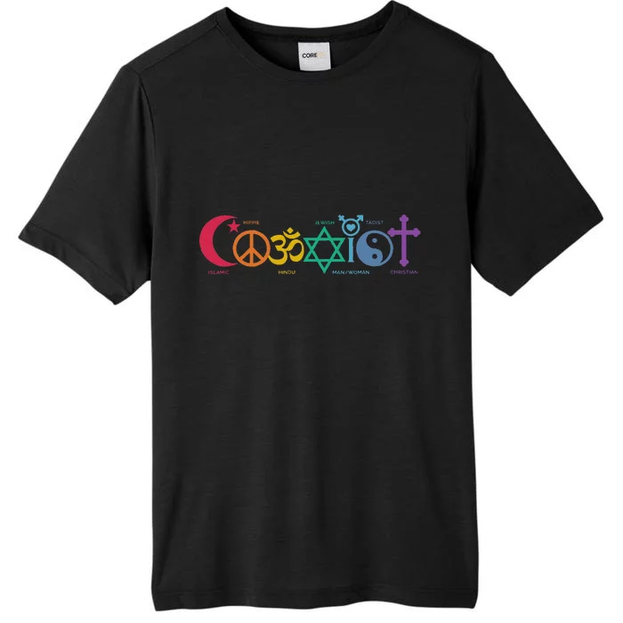 Coexist Peace Religion Equality Rights Humanity Spirituality ChromaSoft Performance T-Shirt