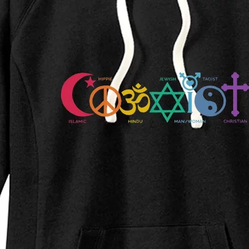 Coexist Peace Religion Equality Rights Humanity Spirituality Women's Fleece Hoodie