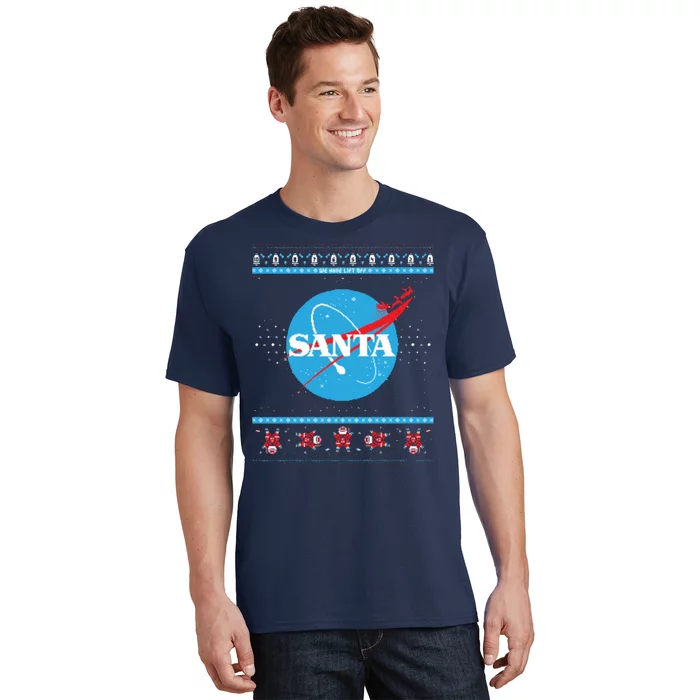 Cool Pixle S.A.N.T.A Take Off Holiday Christmas Sweater T-Shirt