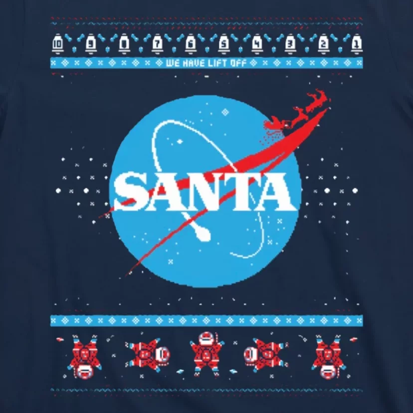 Cool Pixle S.A.N.T.A Take Off Holiday Christmas Sweater T-Shirt