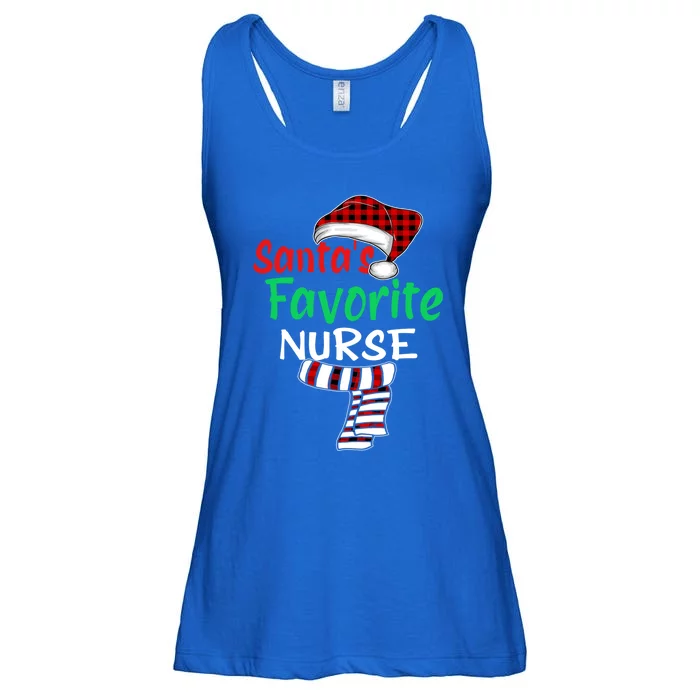 Christmas Pajamas Santa Claus Gift SantaS Favorite Nurse Cute Gift Ladies Essential Flowy Tank