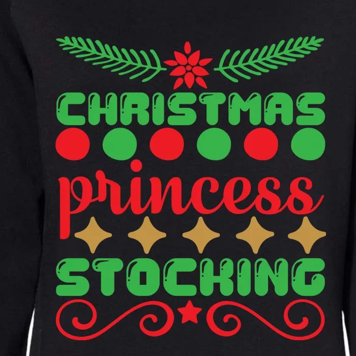 Christmas Princess Stocking Womens California Wash Sweatshirt