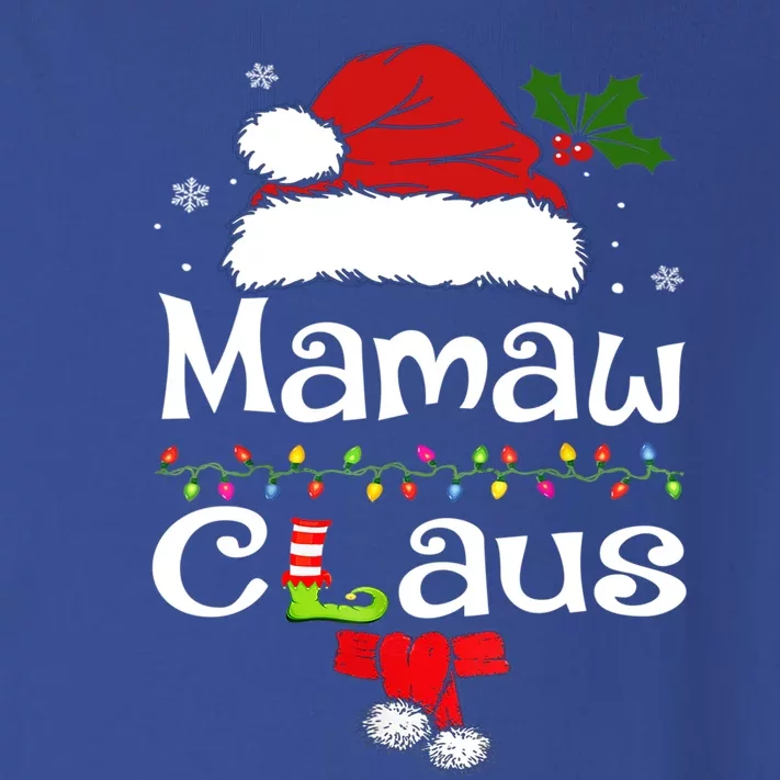 Christmas Pajamas Santa Claus Xmas Funny Gift Mamaw Claus Gift Toddler Long Sleeve Shirt