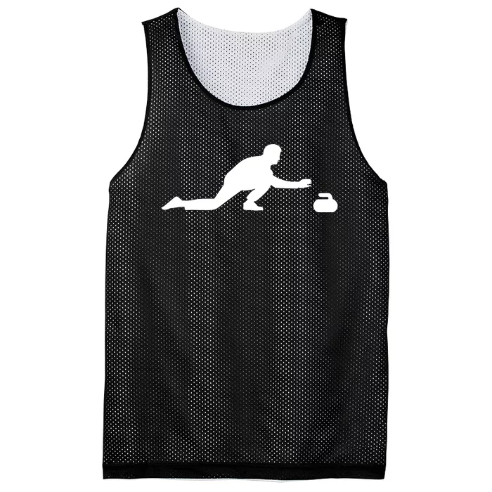 Curling Patent Stone Mesh Reversible Basketball Jersey Tank