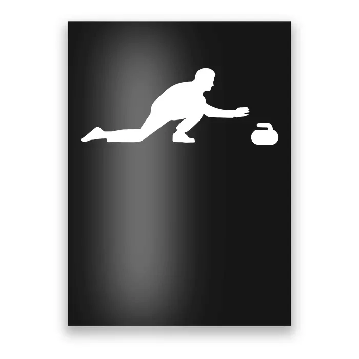 Curling Patent Stone Poster