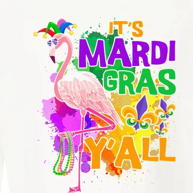 Carnival Party S Idea Flamingo Mardi Gras Cropped Pullover Crew