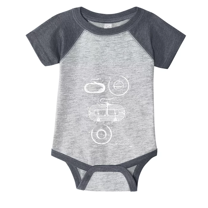 Curling Patent Stone Infant Baby Jersey Bodysuit