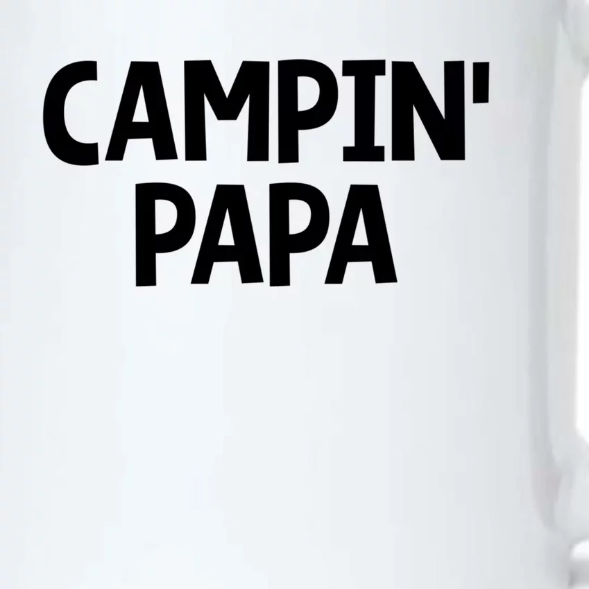 Campin Papa! Simple Minimalist Camping Grandfather Grandad Great Gift Black Color Changing Mug