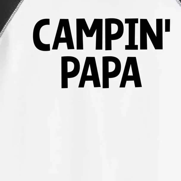 Campin Papa! Simple Minimalist Camping Grandfather Grandad Great Gift Toddler Fine Jersey T-Shirt