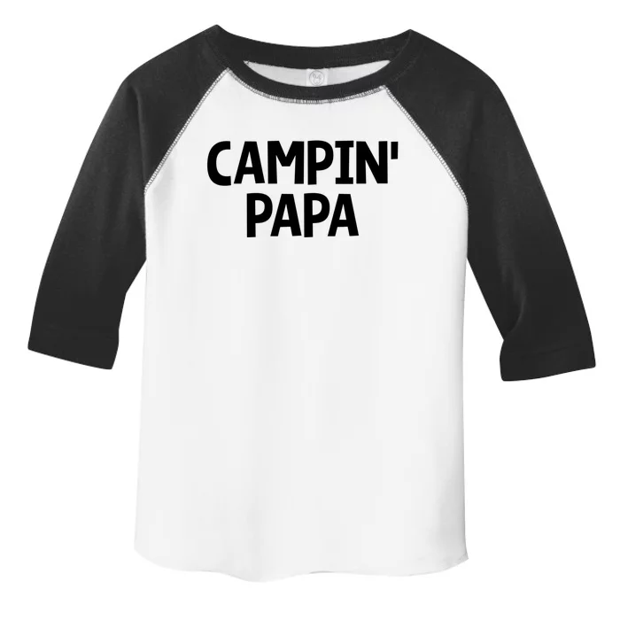 Campin Papa! Simple Minimalist Camping Grandfather Grandad Great Gift Toddler Fine Jersey T-Shirt