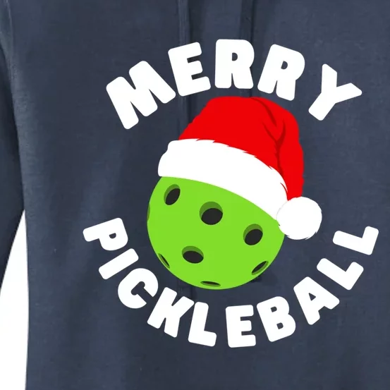 Christmas Pickleball Santa Hat Pickleball Player Xmas Gift Women's Pullover Hoodie