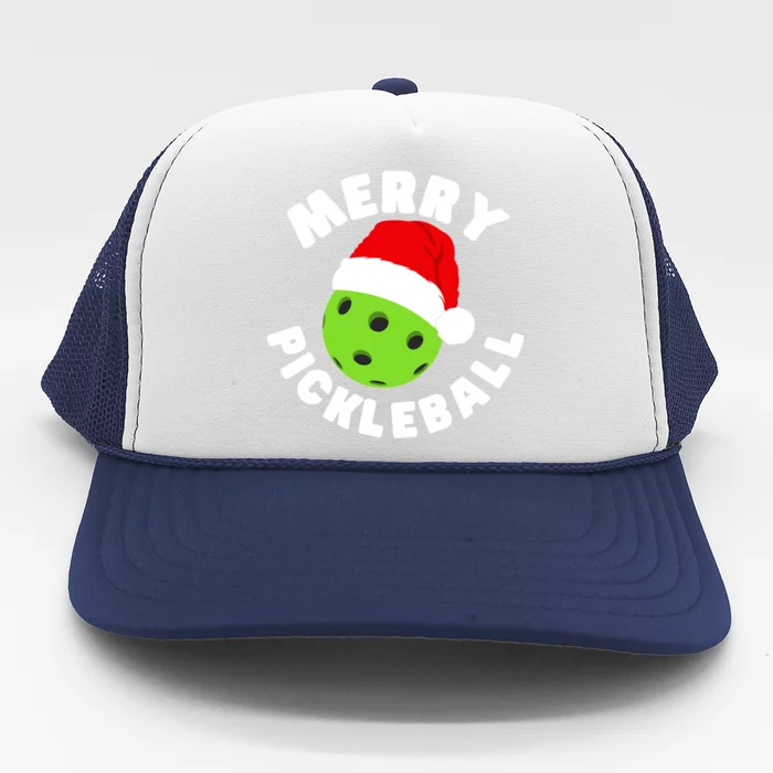 Christmas Pickleball Santa Hat Pickleball Player Xmas Gift Trucker Hat