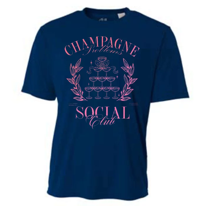 Champagne Problems Social Club Cooling Performance Crew T-Shirt