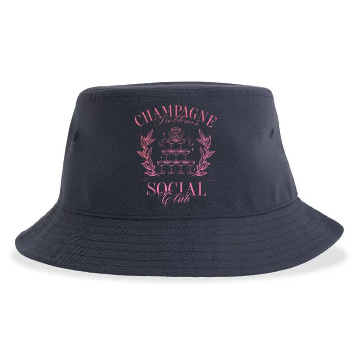 Champagne Problems Social Club Sustainable Bucket Hat