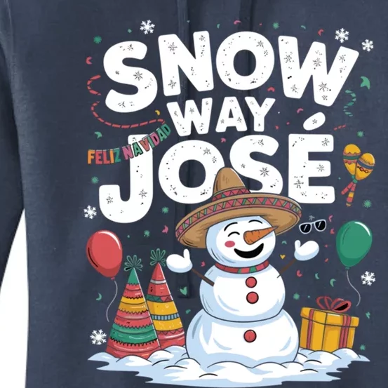 Christmas Pun Snow Snow Way Jose Gift Women's Pullover Hoodie