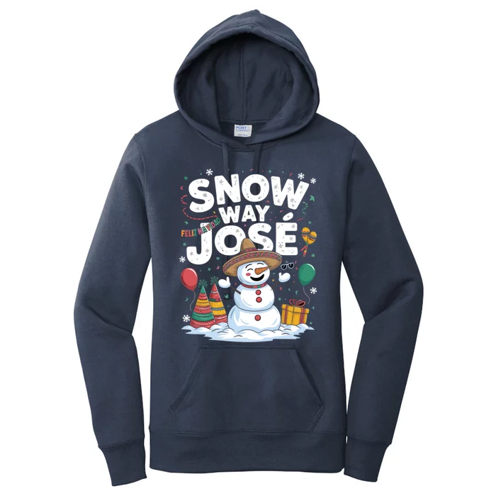 Christmas Pun Snow Snow Way Jose Gift Women's Pullover Hoodie