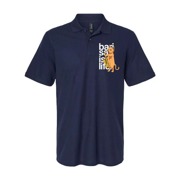 Cat Playing Saxophone Cat Jazz Sax Saxophonist Cat Musician Softstyle Adult Sport Polo