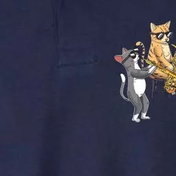 Cats Playing Saxophone Jazz Sax Musician Saxophonist Softstyle Adult Sport Polo