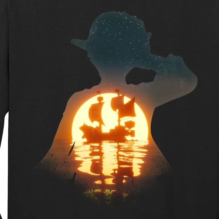 Cool Pirate Sunset Sunrise Long Sleeve Shirt