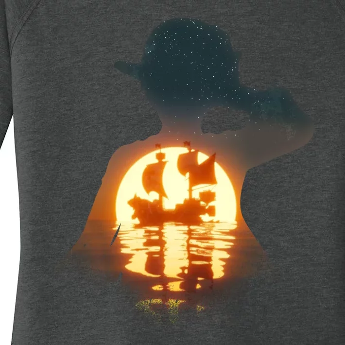 Cool Pirate Sunset Sunrise Women's Perfect Tri Tunic Long Sleeve Shirt