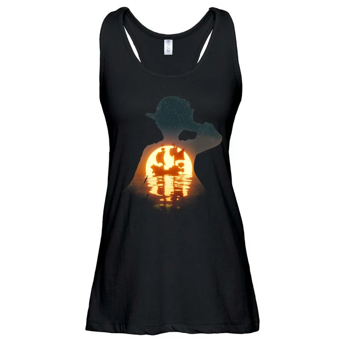 Cool Pirate Sunset Sunrise Ladies Essential Flowy Tank