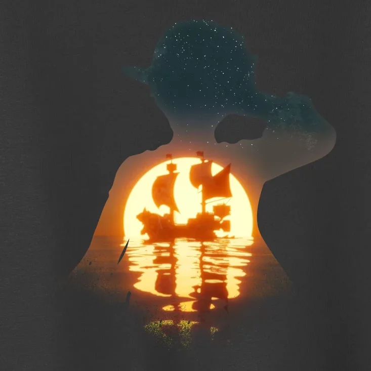 Cool Pirate Sunset Sunrise Toddler T-Shirt