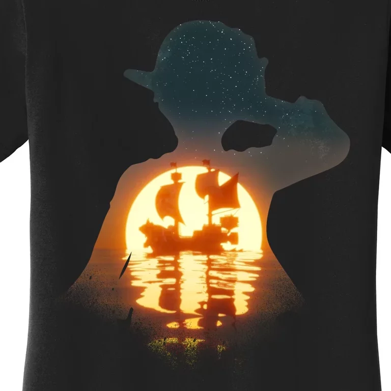 Cool Pirate Sunset Sunrise Women's T-Shirt