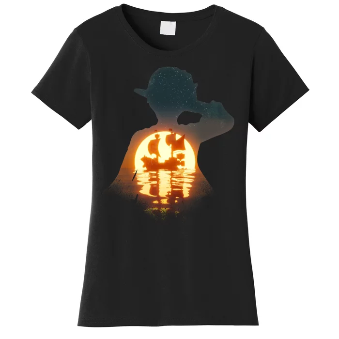 Cool Pirate Sunset Sunrise Women's T-Shirt