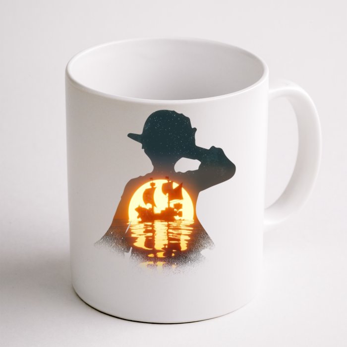 Cool Pirate Sunset Sunrise Front & Back Coffee Mug