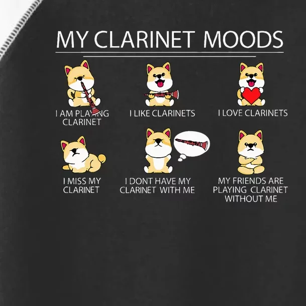 Clarinet Player Shiba Inu Dog Musician Clarinet Toddler Fine Jersey T-Shirt