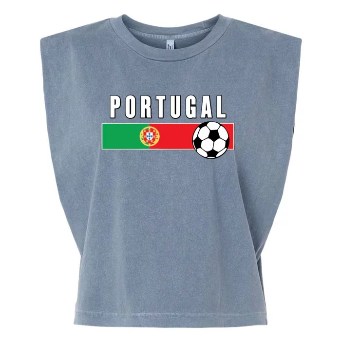 Cool Portugal Soccer National Team Garment-Dyed Women's Muscle Tee